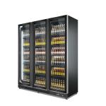 Auto Defrost Glass Sliding Door Upright Bottle Cooler For Bar & Coffee Shop
