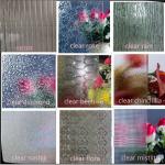 Mayflower Patterned Tempered Glass Flat Shape Translucent