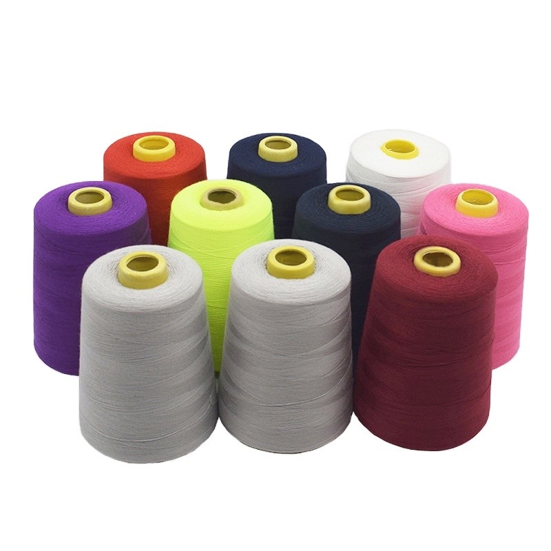 100% Spun Polyester Thread For Sewing Industry Dyed Color