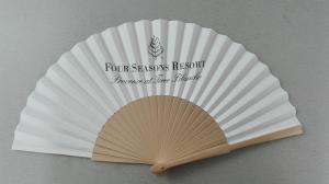 Quality Printed paper hand fan with plastic ribs or wooden ribs, size 23cm, perfect business gifts wholesale