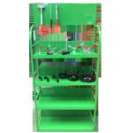Custom shelving supermarket Car Accessories Display Rack Green Yellow White