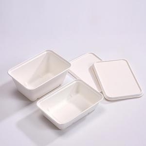 Quality Microwavable Biodegradable Compostable Lunch Sugarcane Bagasse Box 450ml wholesale
