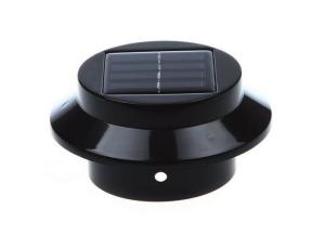 Quality Solar Powered Fence Gutter Light with 3 LED 2 Battery Outdoor Garden Wall Lobby Lamp(Black) wholesale