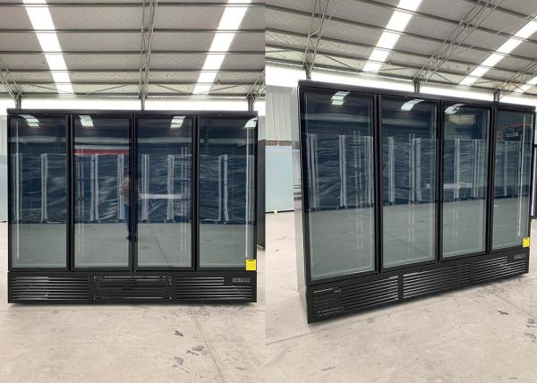 Auto Defrost Glass 4 Door Display Refrigerator Merchandiser Upright Beverage