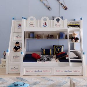 Quality Double bed with guardrail Double-deck Children Bed wholesale
