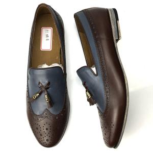 Quality Mens Leather Moccasins Shoes / Mens Casual Loafers Genuine Leather Upper wholesale