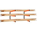 3-Level Wood Rack for Everyday Workshop Lumber Storage in Farmhouse Design
