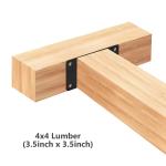 Sturdy Steel Plate 2 pc for Wood Joint Deck Railing Wood Fence Mail Post Anchor