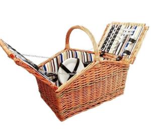 Quality Natural Willow Wicker Picnic Basket Cheap Lunch Bags Outdoor Lunch Basket wholesale
