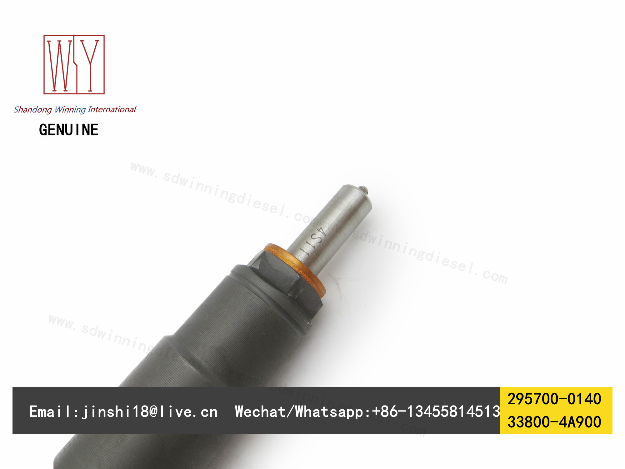 DENSO GENUINE AND BRAND NEW FUEL INJECTOR 295700-0140 FOR HYUNDAI 33800-4A900 D4CB, EURO6 ENGINE