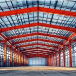 Light Steel Structure Warehouse Construction , Prefabricated Warehouse Building