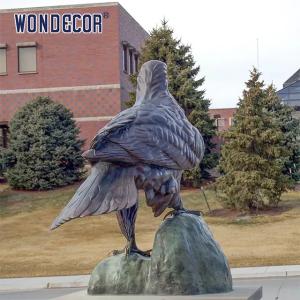 Quality OEM brown Custom Bronze Sculpture 90cm Garden Eagle Sculpture wholesale