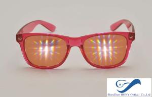 Quality Party Plastic Frame 3D Diffraction Glasses , Durable Rainbow Prism Glasses wholesale