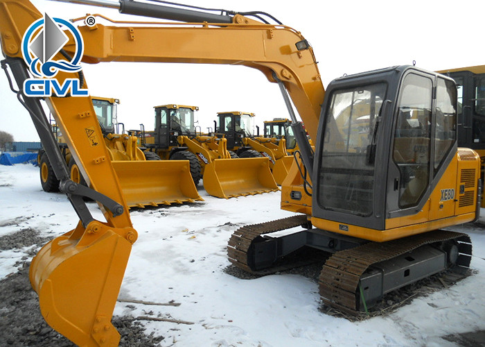 25Ton XCMG XE245C Hydraulic Crawler Excavator Yellow Color High Productivity