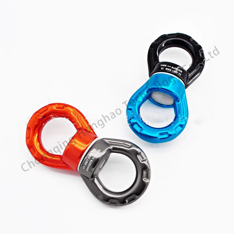 Outdoor Climbing Swivel Connector with Altitude Rotating Hook and Galvanized Finish