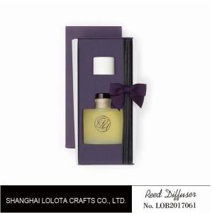 Quality Frosted Bottle Room Fragrance Reed Diffusers , Ribbon Non Toxic Reed Diffusers wholesale