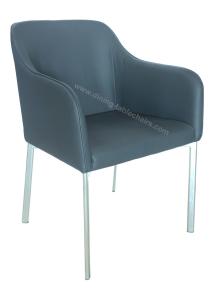 Quality Robust Legs PU Dining Chairs , Elegant Chrome Office Chair Maintain Free wholesale
