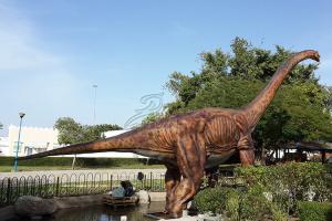 Quality Supermarket Realistic Animatronic Sauroposeidon Dinosaur Statue With The Action wholesale