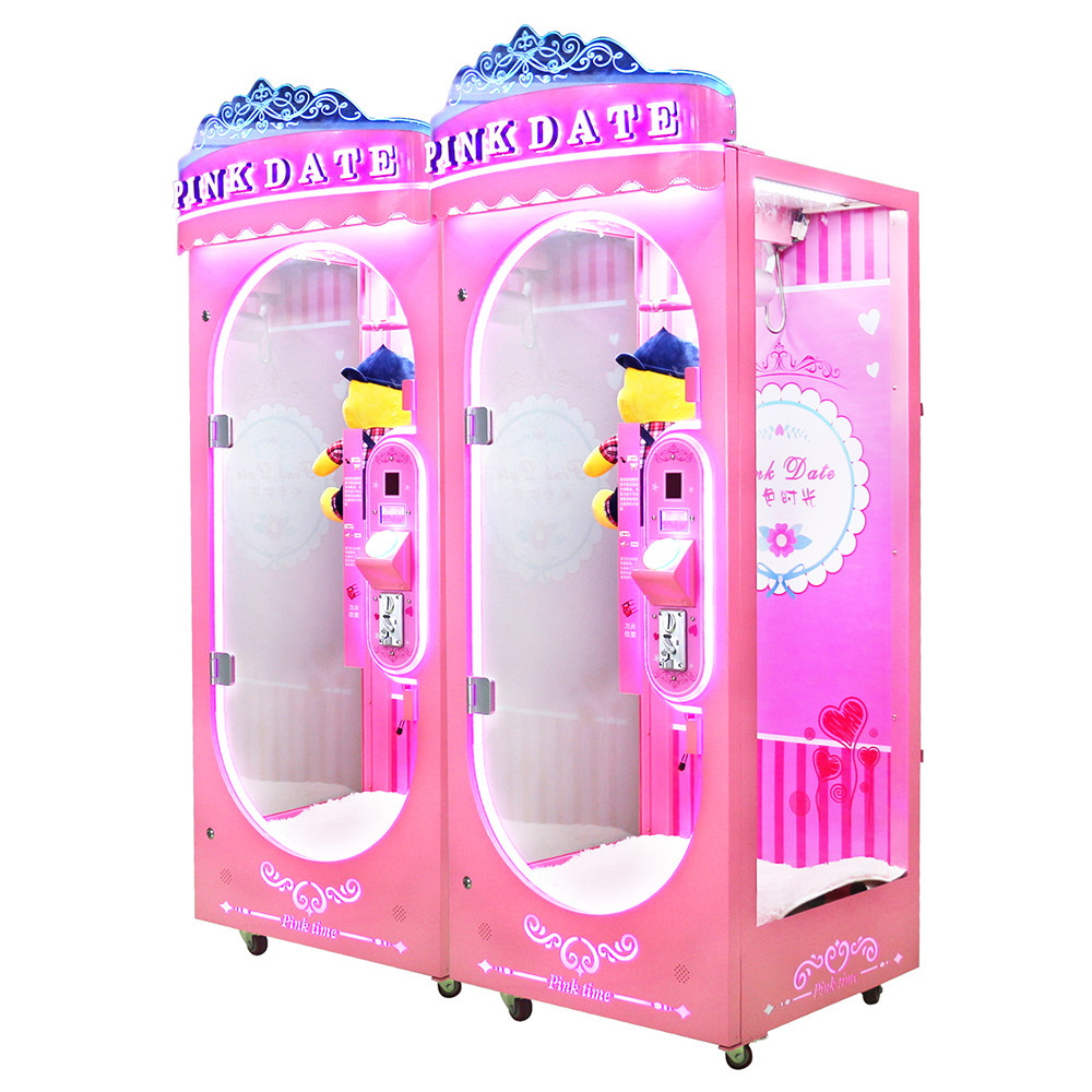 Coin Operated Claw Crane Machine Pink Large Toy Crane 110V - 220V Range