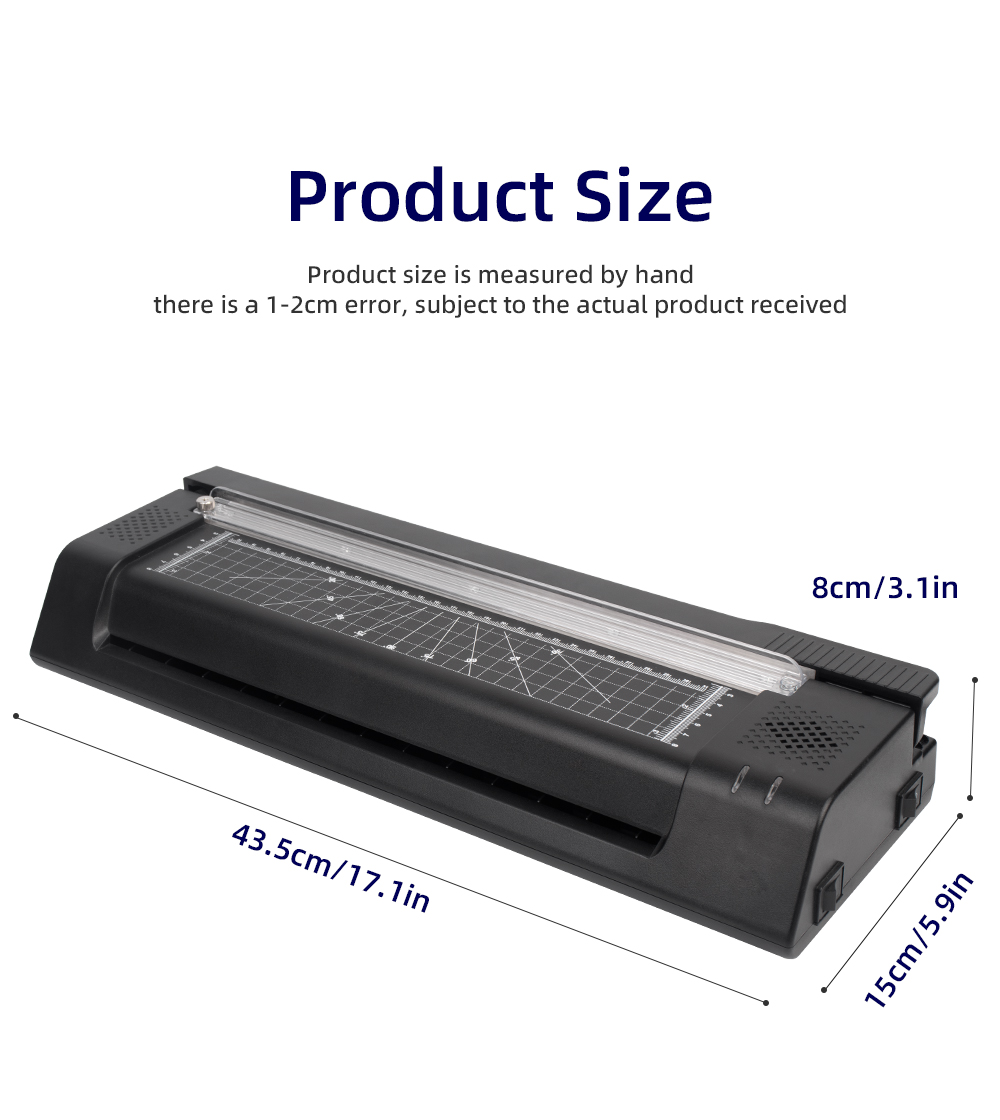 Cold Hot 13 Inch Desktop Laminating Machine 4 in 1 Thermal Laminator With Paper Trimmer Punch Corner Rounder