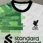 Jacquard Twill Soccer Fan Shirts Polyester Durable Green White Jersey
