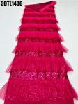 50/52" width 3d lace fabric bridal lace textile for wedding dress handmade 3d