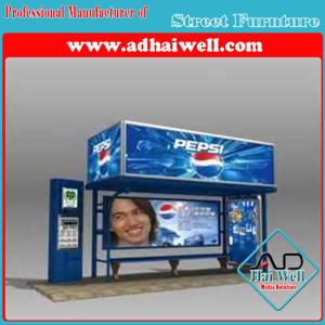 Quality Good Design of Bus Stop Shelter with Advertising Display wholesale