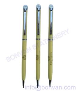 Quality metal pen with epoxy dome,resin top metal ball pen wholesale