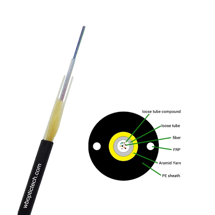 FRP Strength GYFXTY Fiber Optic Cable 24 Core Single Mode For Outdoor