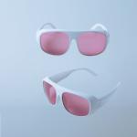 Pink Fashion Laser Tattoo Removal Glasses For Alexandrite 755nm 808nm Diodes