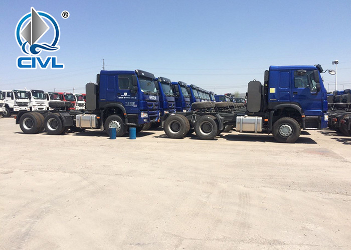 371HP Heavy Tow Truck Euro II Emission Standard 2200 Rpm 371 Hp Howo Tractors