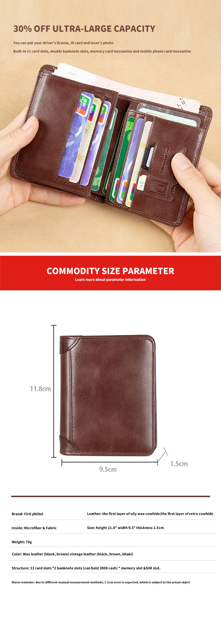 GENUINE LEATHER Men's Wallets The Ultimate Combination of Style and Function