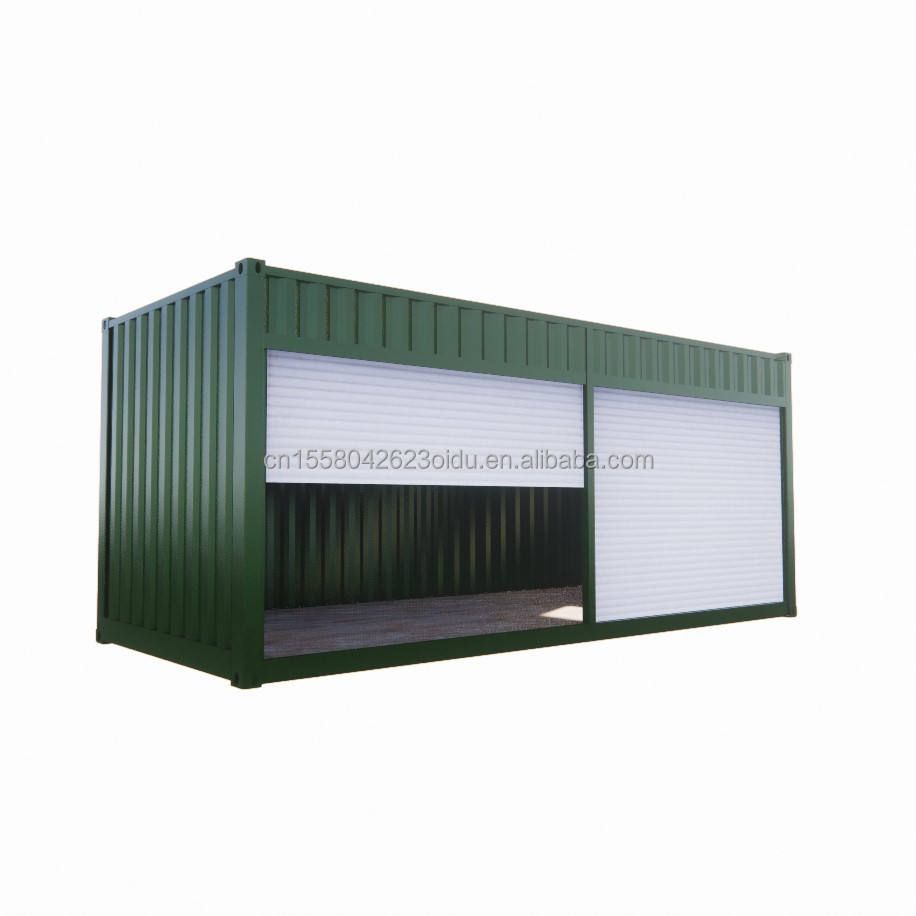 20ft Prefabricated Flat Packaging Module House Garage Storage Booth Container House with Modern Simple Design Style