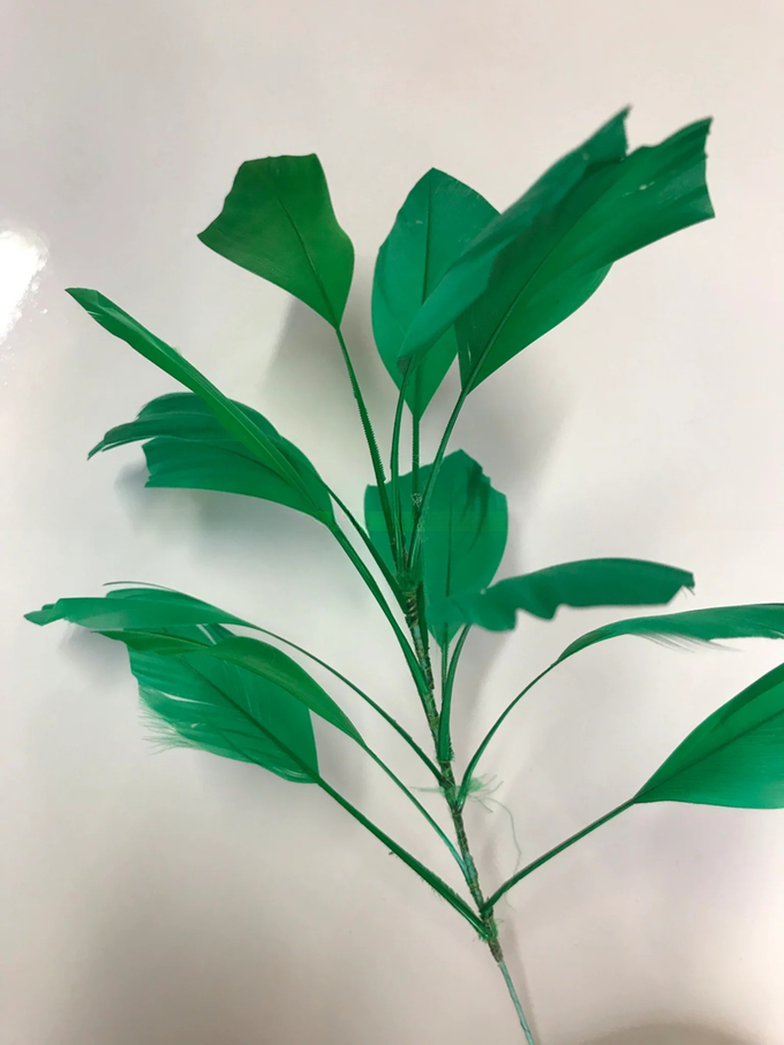 15*30 cm Goose Feather Flower Mount with Wire Accessory Sell