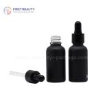Black Glass Essential Oil Frosted Dropper Bottles Leak Proof