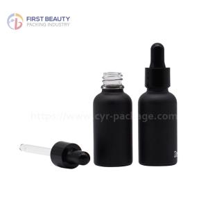 Quality Matte Black Essential Oil Bottle Dropper 100ml Smooth wholesale