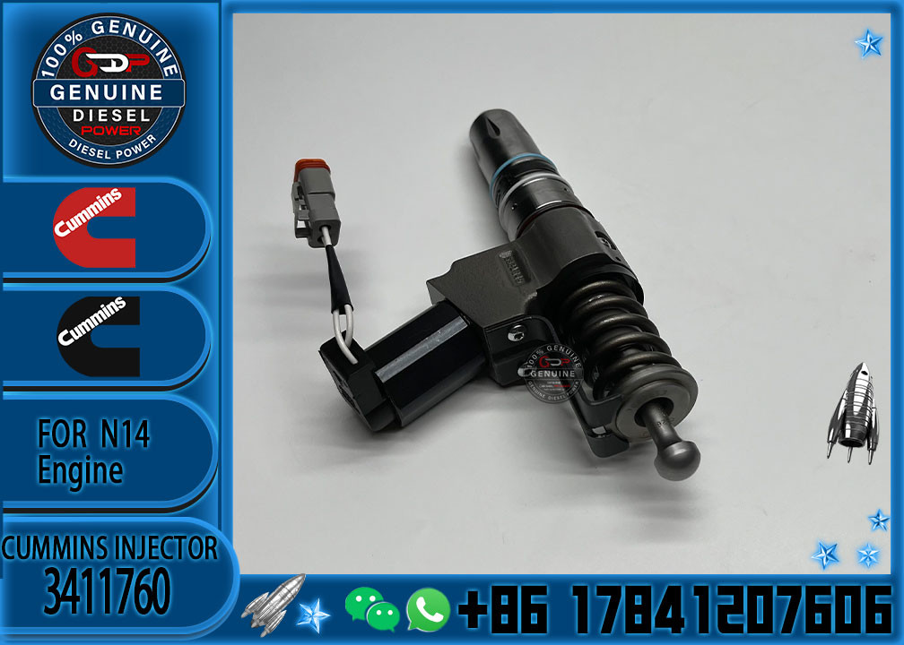Genuine N14 N diesel Engine Parts Fuel Injector 3411760 for cummins