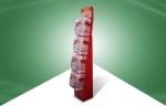 Assemble Red Pos Cardboard Displays , Retail Floor Display Stands With Hooks