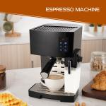 1240W Automatic Milk Frother Coffee Machine Double Semi Automatic Espresso
