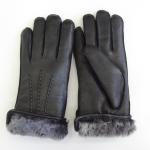 Factory price of shearling lining women deer gloves