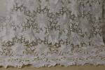 Polyester Allover Lace Fabric Peekaboo White Water Soluble Botanical Chemical