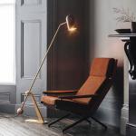 Modern Metal Brass Floor Lamp Living Room Bedroom Beside Stasis Floor Lamp(WH