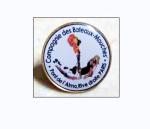 stainless iron off-set printing badge, 20-25mm, aluminum or brass material