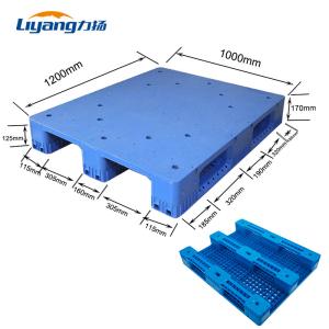 Quality OEM Warehouse Plastic Pallet Blue Recycled HDPE 1200mm*1000mm*170mm wholesale