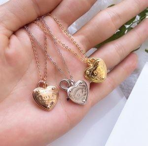 Quality Gold Plated 925 Sterling Silver Neckalce Jewelry Pendant Heart Charm wholesale