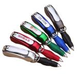 Plastic Creative Folding Ballpoint Pen with Nail Clipper and Heat Sensitive