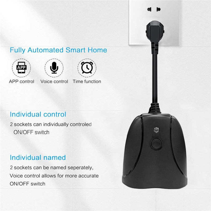 IP44 Plastic Remote Control Plug , Electrical Garden Plug And Socket Outlets Power
