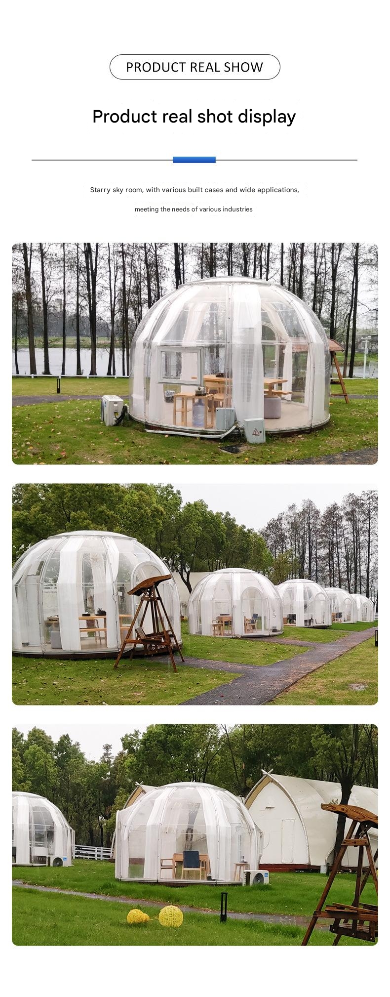 Unwind in Style with Our PC-Friendly Outdoor Star Room Space Capsule Bubble House