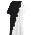 OEM Casual Clothing Fashion Patchwork T-Shirt Dress Women