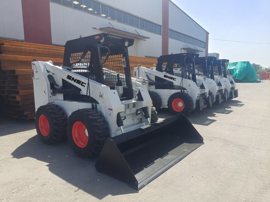 Hydraulic Pilot Joystick Control Compact Wheel Garden Mini Skid Steer Loader Earth Moving Digger Machinery